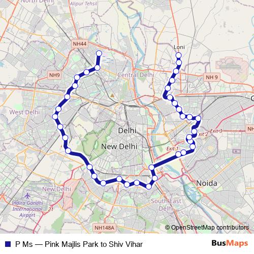 P Ms metro Line Map