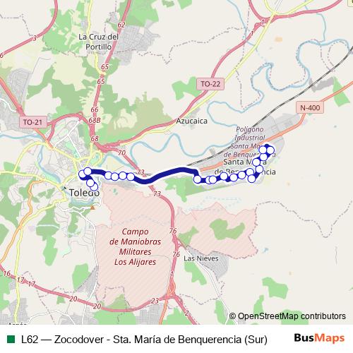 L62 bus Line Map