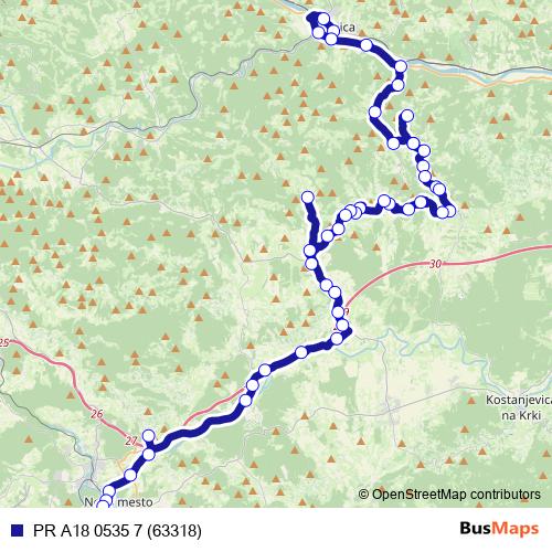 PR A18 0535 7 (63318) bus Line Map
