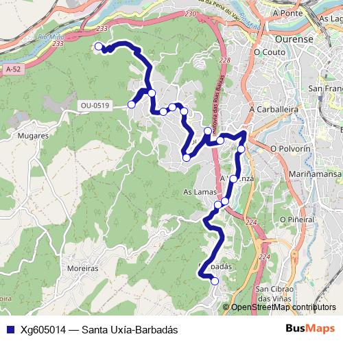 Xg605014 bus Line Map
