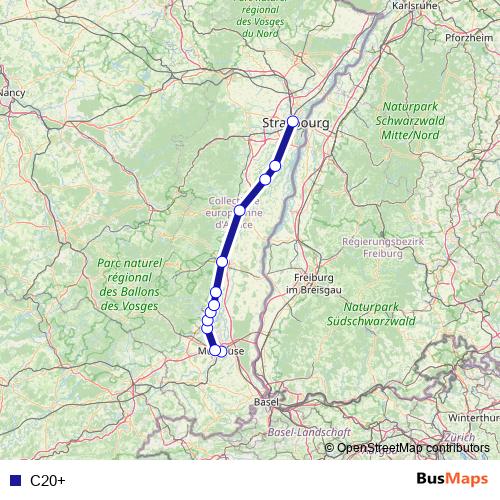 C20+ rail Line Map