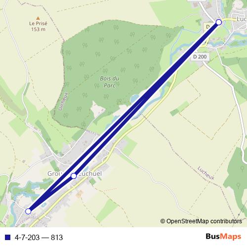 4-7-203 bus Line Map