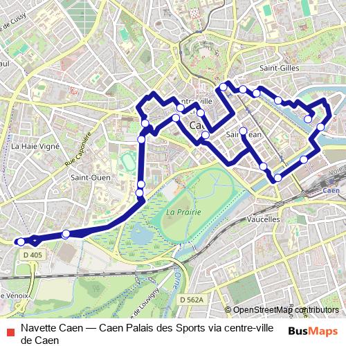 Navette Caen bus Line Map