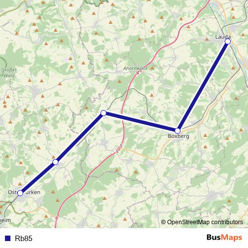 Rb85 rail Line Map