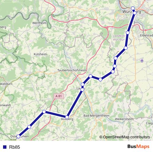 Rb85 rail Line Map