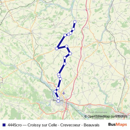 4445cro bus Line Map