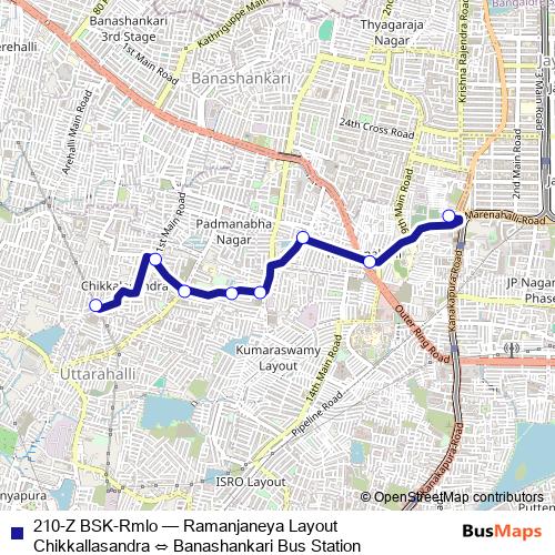 210-Z BSK-Rmlo bus Line Map