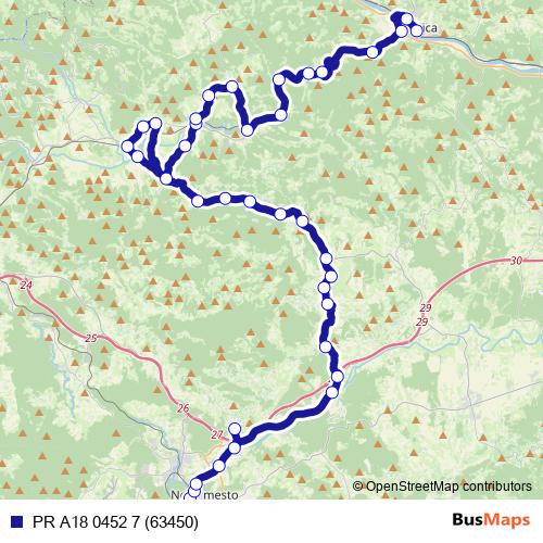 PR A18 0452 7 (63450) bus Line Map