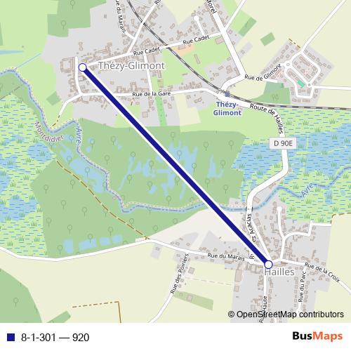 8-1-301 bus Line Map