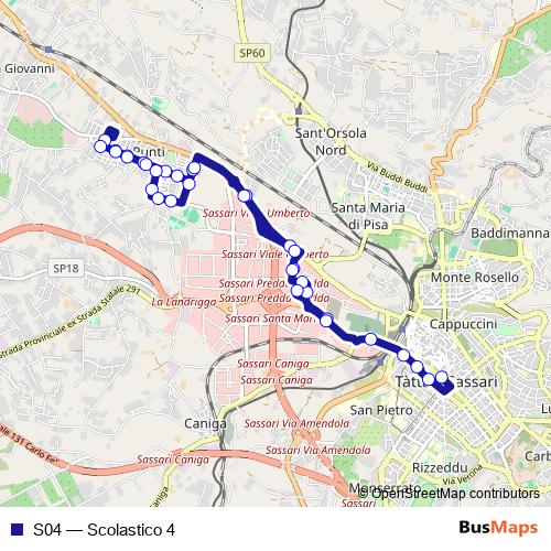 S04 bus Line Map