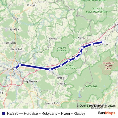 P2/S70 rail Line Map