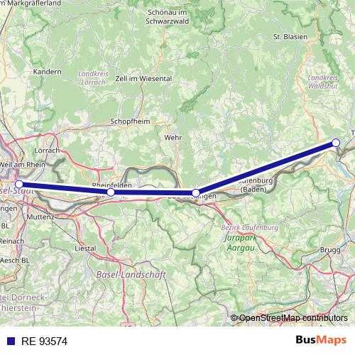 RE 93574 rail Line Map