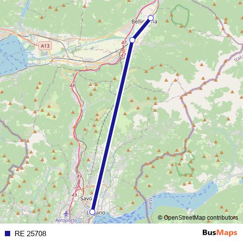 RE 25708 rail Line Map