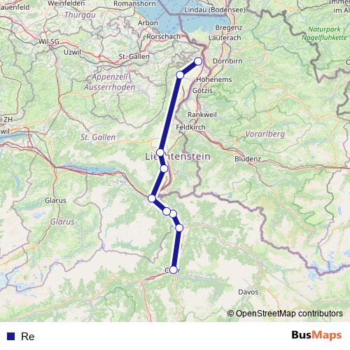 Re rail Line Map