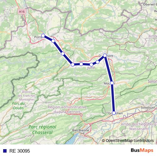 RE 30095 rail Line Map