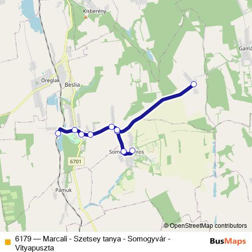 6179 bus Line Map