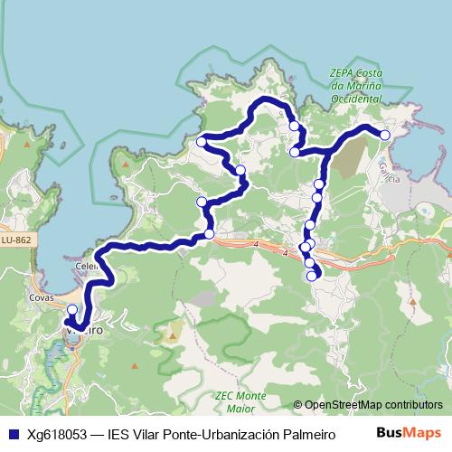 Xg618053 bus Line Map