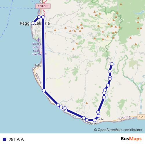 291 A A bus Line Map