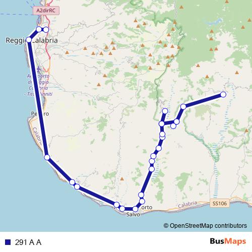 291 A A bus Line Map