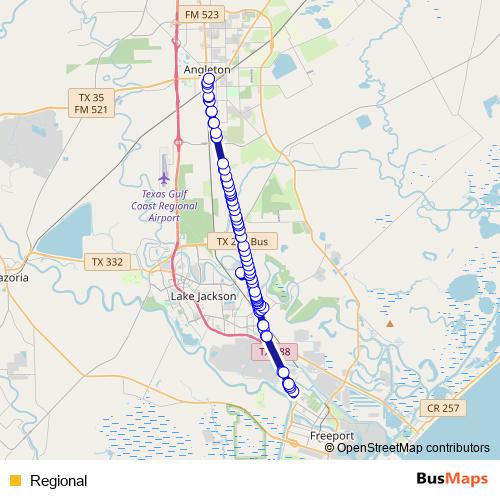 Regional bus Line Map