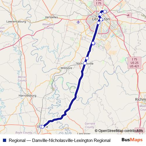 Regional bus Line Map