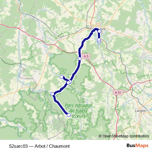 52sarc03 bus Line Map