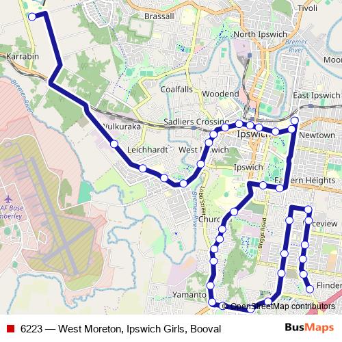 6223 bus Line Map