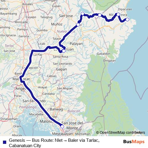 Genesis bus Line Map