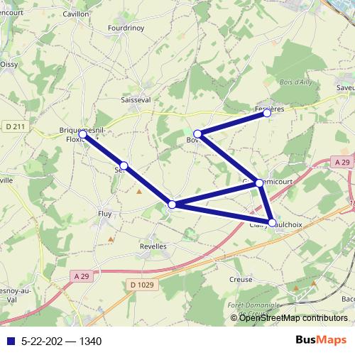 5-22-202 bus Line Map