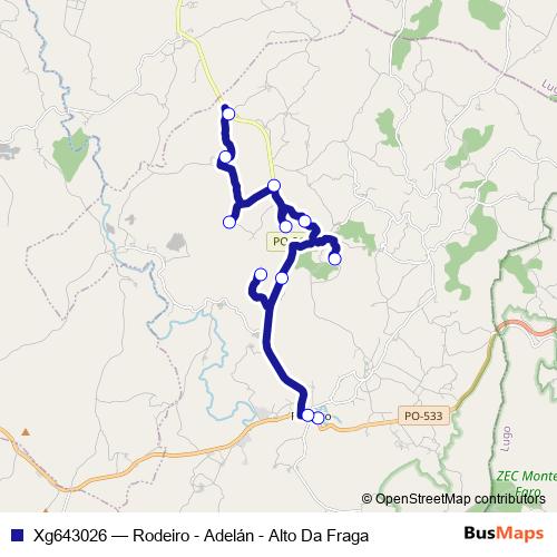 Xg643026 bus Line Map