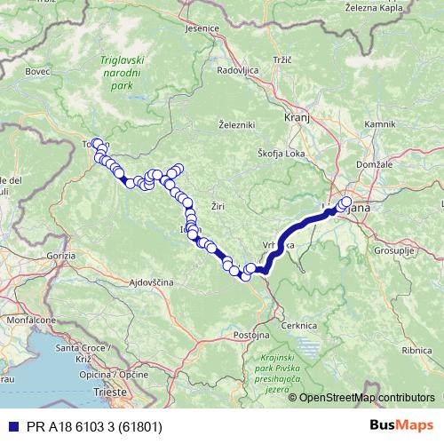 PR A18 6103 3 (61801) bus Line Map