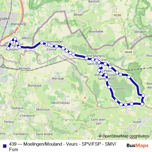 439 bus Line Map