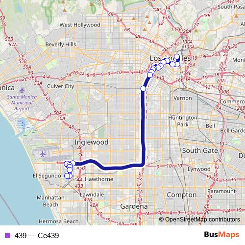 439 bus Line Map