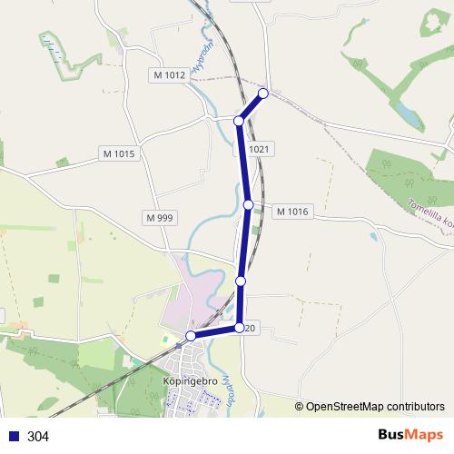 304 bus Line Map