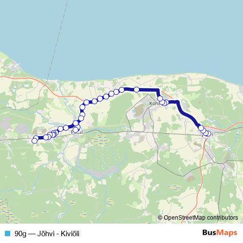90g bus Line Map