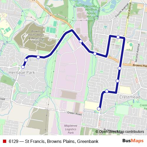 6129 bus Line Map