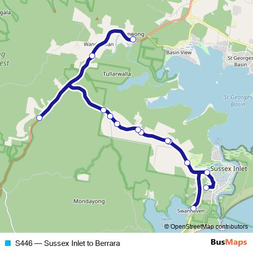 S446 bus Line Map