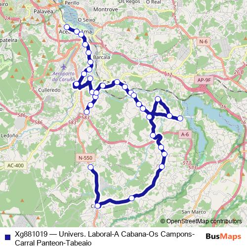 Xg881019 bus Line Map