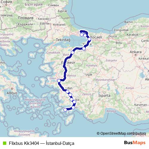 Flixbus Kk3404 bus Line Map
