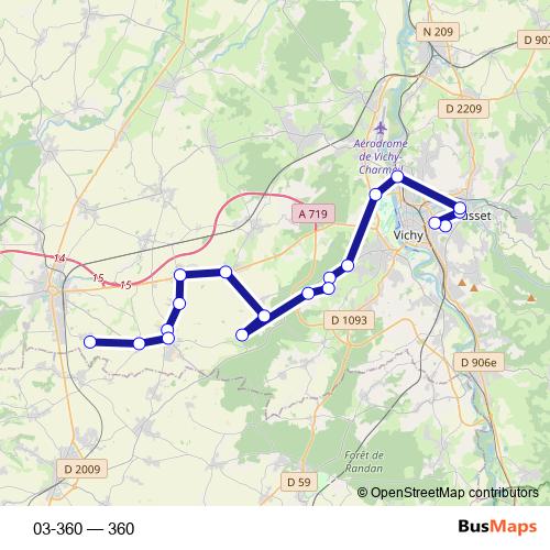 03-360 bus Line Map