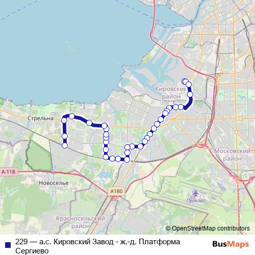 229 bus Line Map
