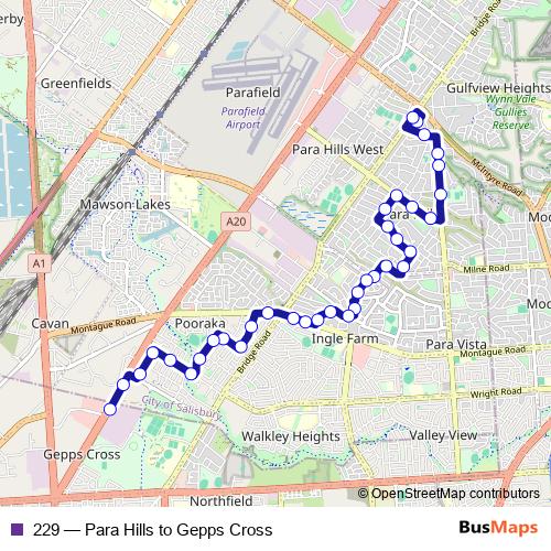 229 bus Line Map
