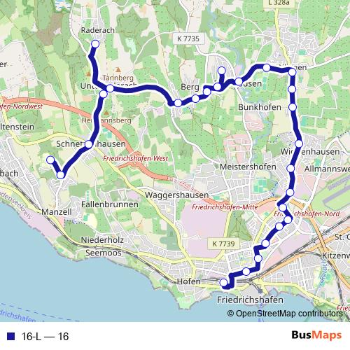 16-L bus Line Map