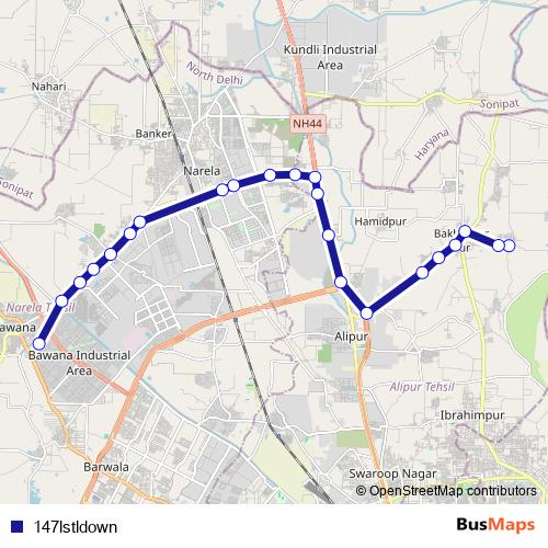 147lstldown bus Line Map