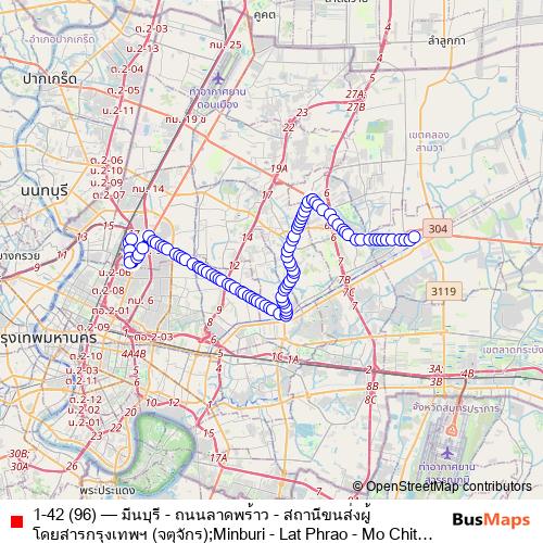 1-42 (96) bus Line Map