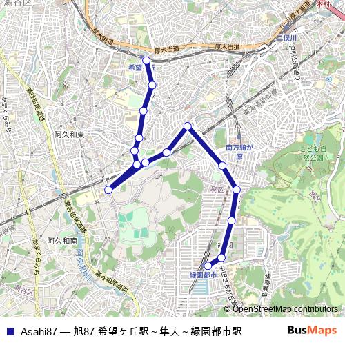 Asahi87 bus Line Map