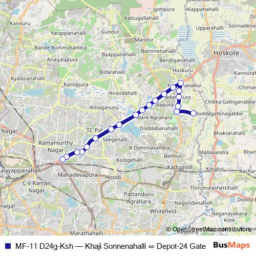 MF-11 D24g-Ksh bus Line Map