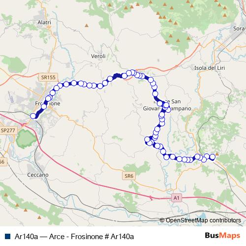 Ar140a bus Line Map