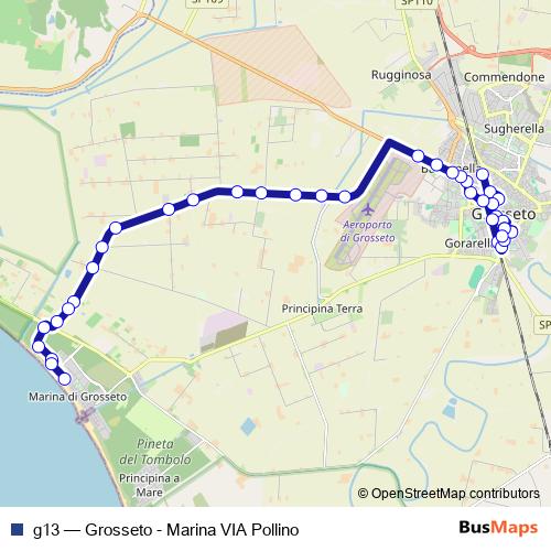 g13 bus Line Map
