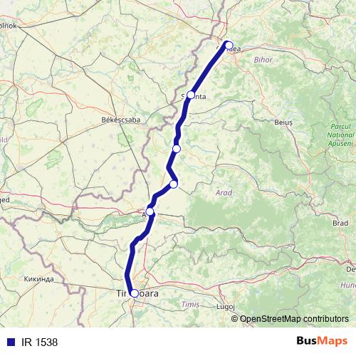 IR 1538 rail Line Map